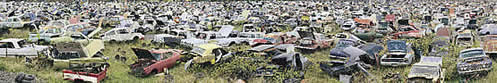 photo of a wide landscape covered with cars
